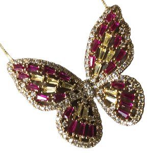 Butterfly Swarovski Crystal Necklace.